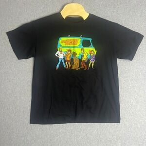 Scooby Doo Mystery Machine Graphic Tee Cartoon TV Show Black‎ Size XL